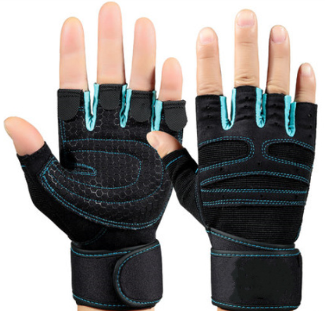 Gym gloves palm view showing neoprene padding