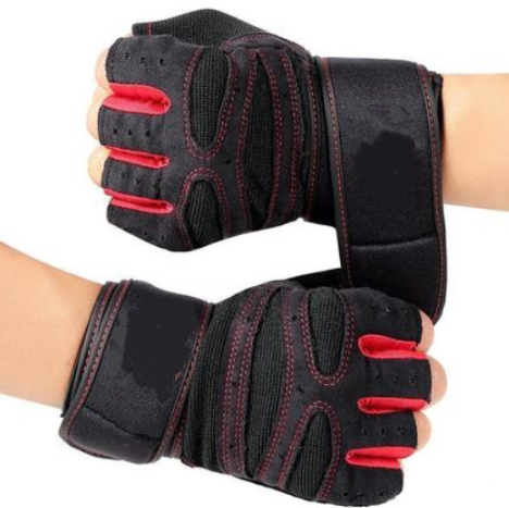 Gym gloves back of hand breathable mesh panel