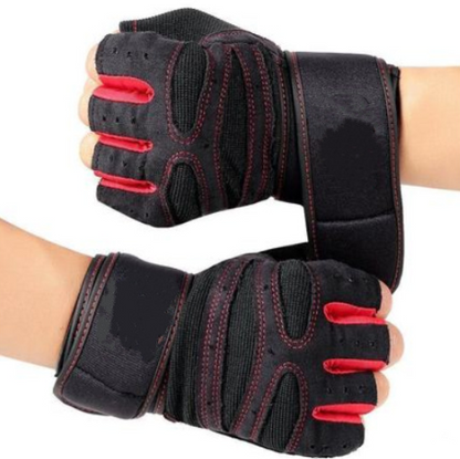 Gym gloves back of hand breathable mesh panel