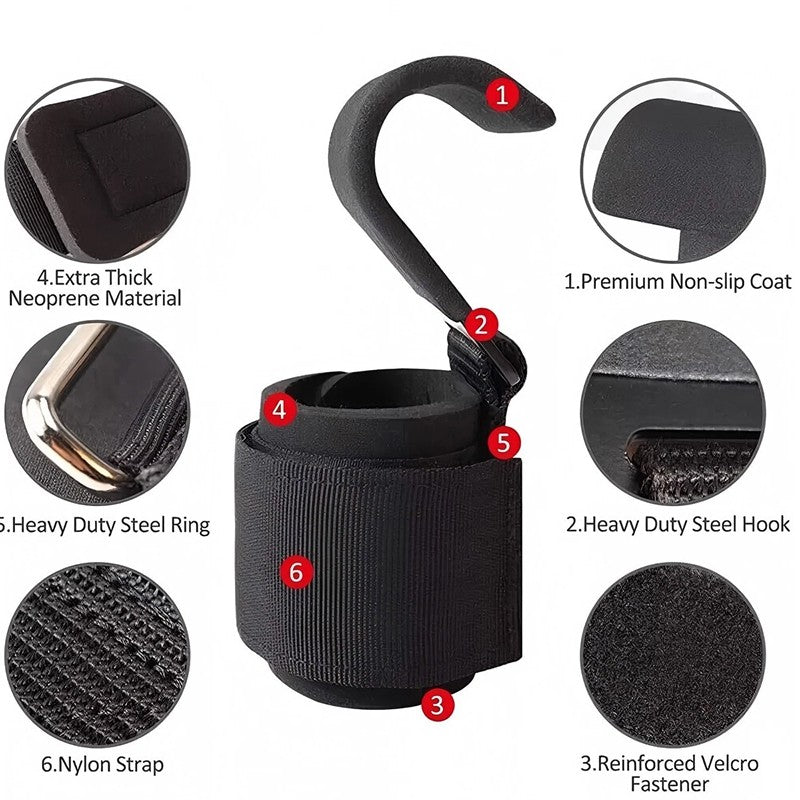 Pro-Grip hooks used for deadlift rows