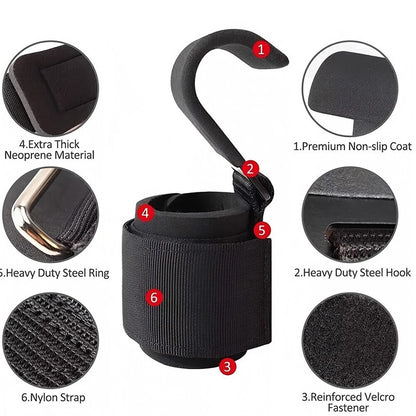 Pro-Grip hooks used for deadlift rows