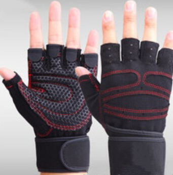Padded palm gym gloves for pull-ups and cable work