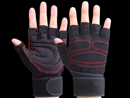 Pro gym gloves padded palm weightlifting gloves
