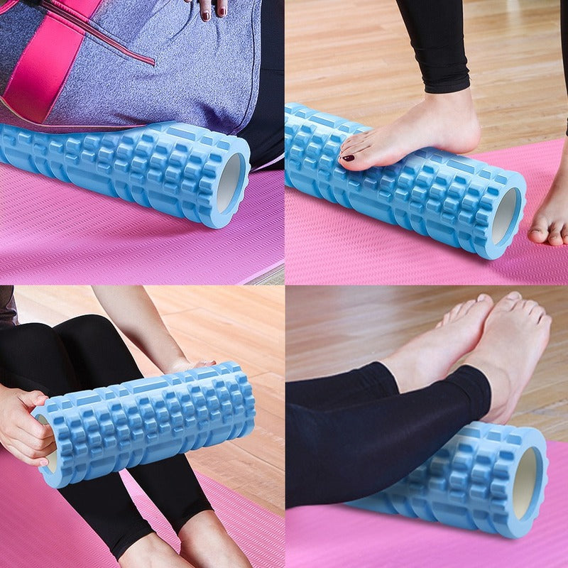 Pro foam roller deep tissue muscle recovery - black