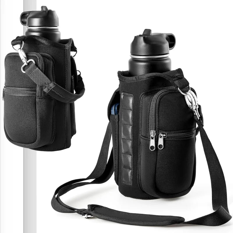 Magnetic Water Bottle Carrier Bag - front view