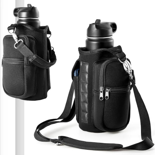 Magnetic Water Bottle Carrier Bag - front view