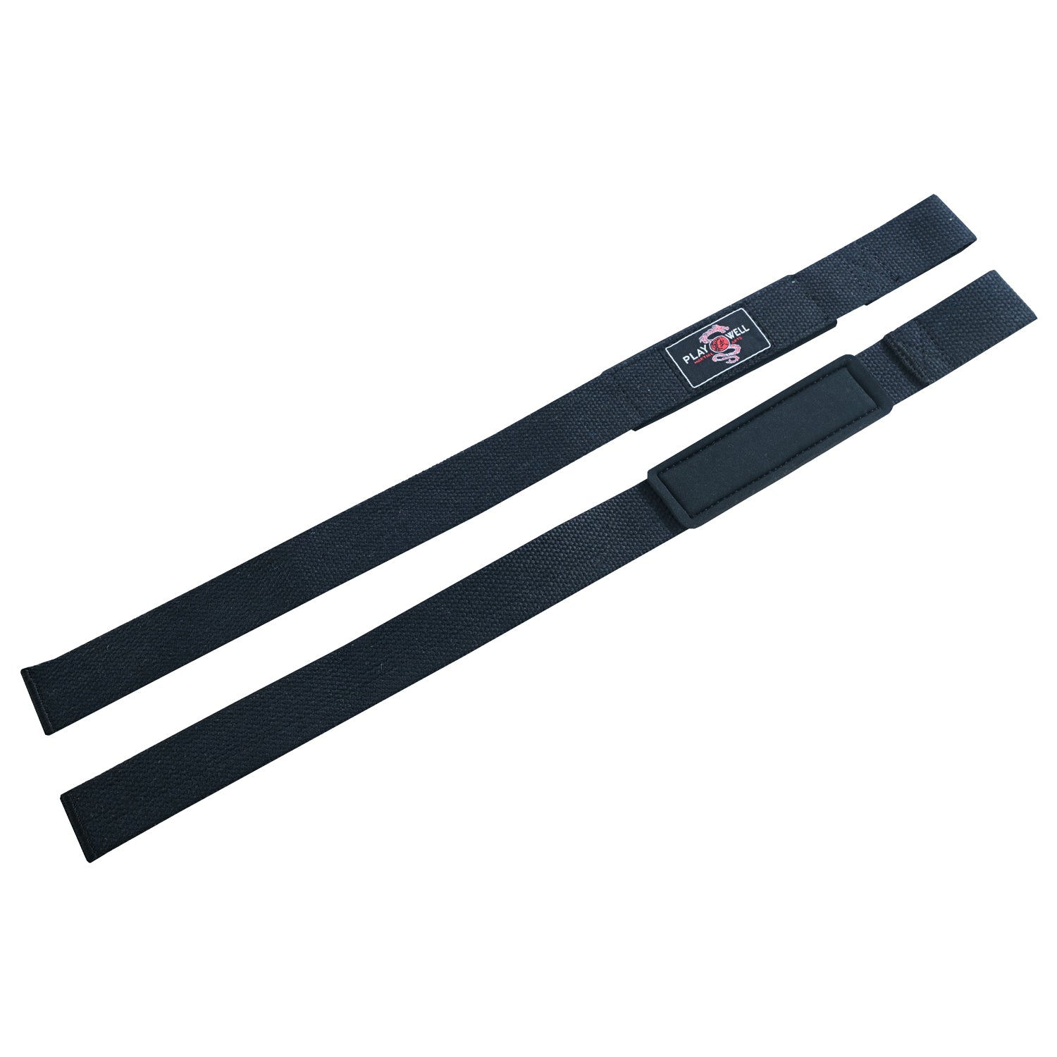 Padded lifting straps close-up wrist grip detail